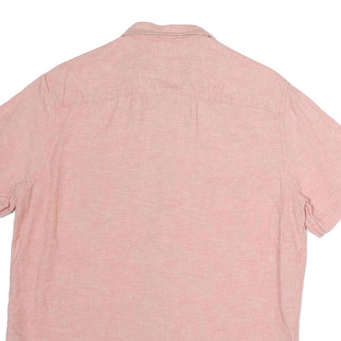 NAUTICA Mens Pink Short Sleeve Cotton Shirt M Casual Summer Button Down