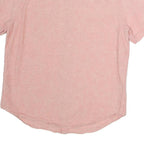 NAUTICA Mens Pink Short Sleeve Cotton Shirt M Casual Summer Button Down