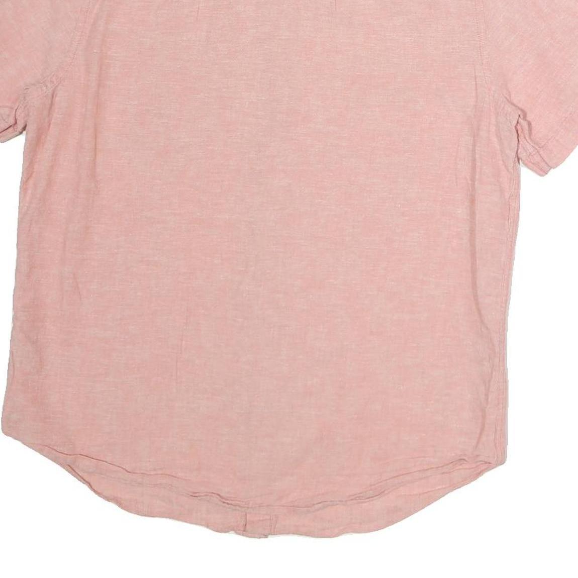 NAUTICA Mens Pink Short Sleeve Cotton Shirt M Casual Summer Button Down