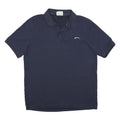SLAZENGER Mens Navy Blue Short Sleeve Polo Shirt M Cotton Blend Casual