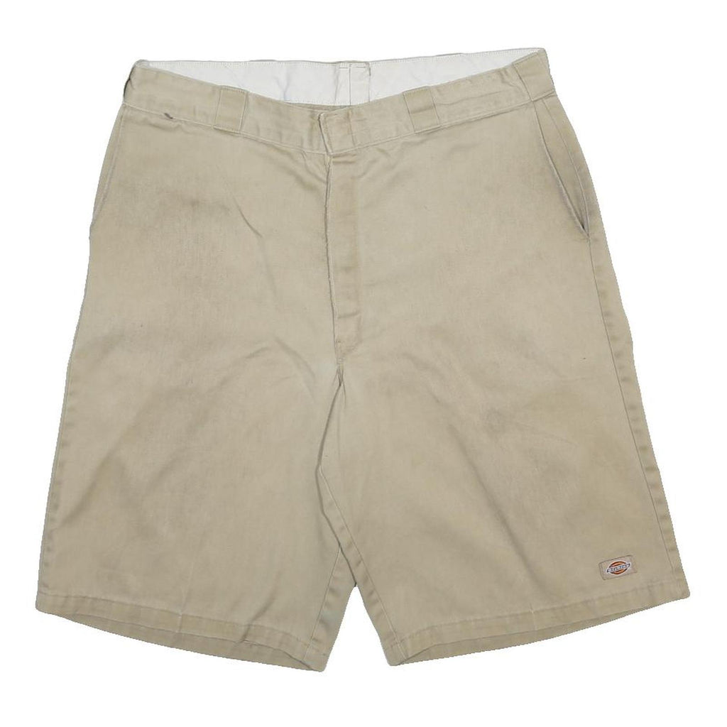DICKIES Mens Shorts Beige Casual L W36 Cotton Blend Workwear