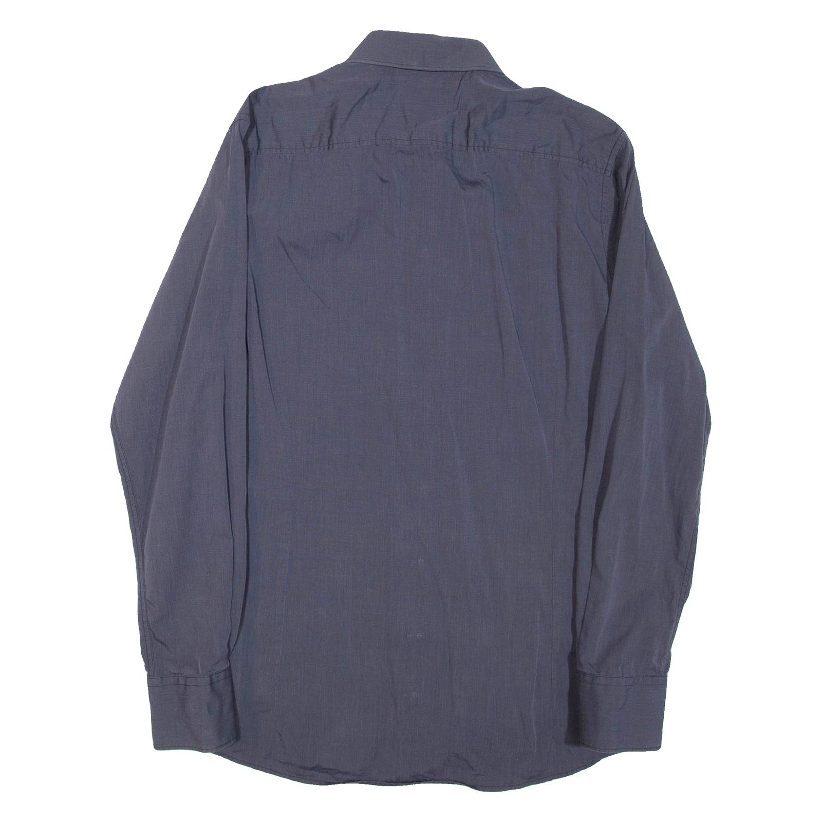 PIERRE CARDIN Mens Plain Shirt Grey Long Sleeve L