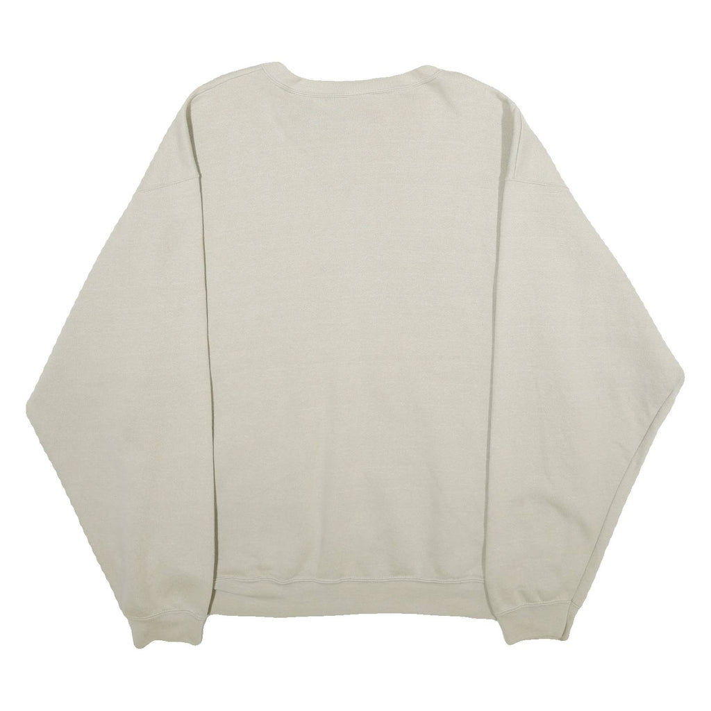 ALORE Mens Beige Teamsters Crew Neck 2XL Cotton Blend Sweatshirt Casual