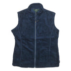 WOOLRICH Womens Navy Blue Zip Jacket M Polyester Blend Corduroy Stylish Warm