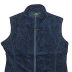 WOOLRICH Womens Navy Blue Zip Jacket M Polyester Blend Corduroy Stylish Warm