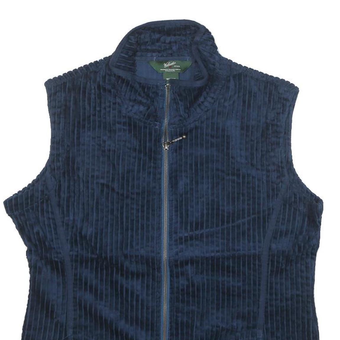 WOOLRICH Womens Navy Blue Zip Jacket M Polyester Blend Corduroy Stylish Warm