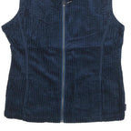 WOOLRICH Womens Navy Blue Zip Jacket M Polyester Blend Corduroy Stylish Warm