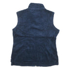 WOOLRICH Womens Navy Blue Zip Jacket M Polyester Blend Corduroy Stylish Warm