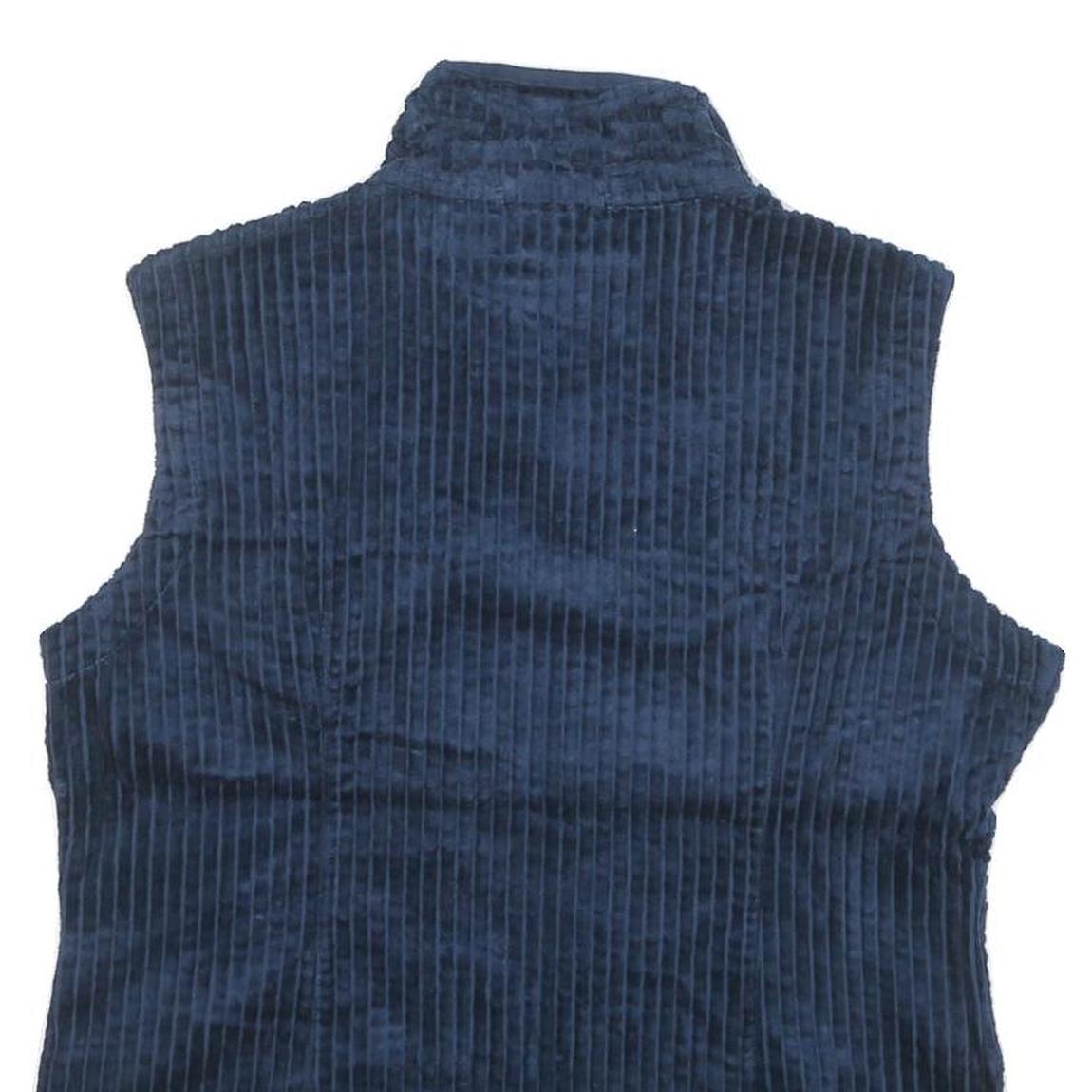 WOOLRICH Womens Navy Blue Zip Jacket M Polyester Blend Corduroy Stylish Warm