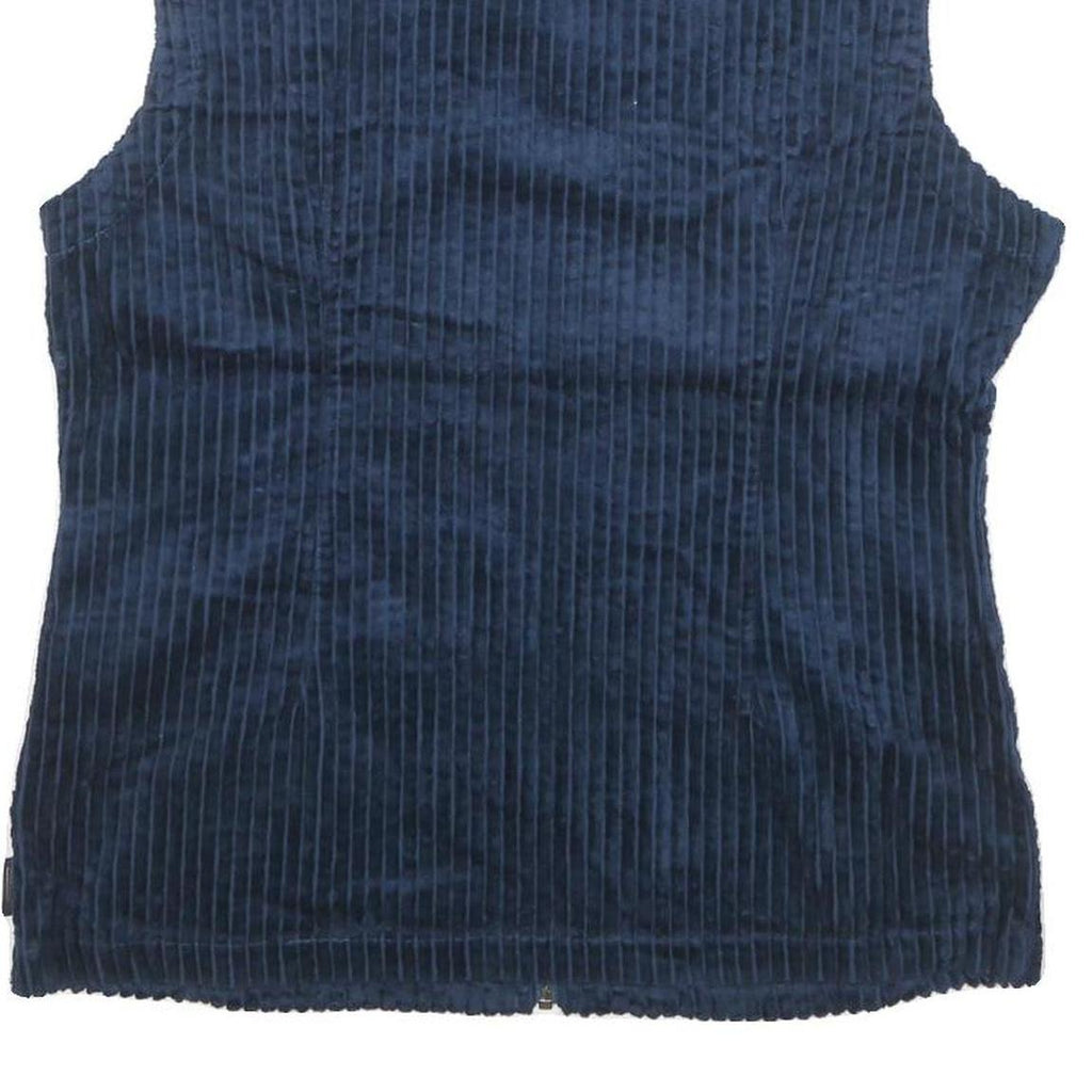 WOOLRICH Womens Navy Blue Zip Jacket M Polyester Blend Corduroy Stylish Warm