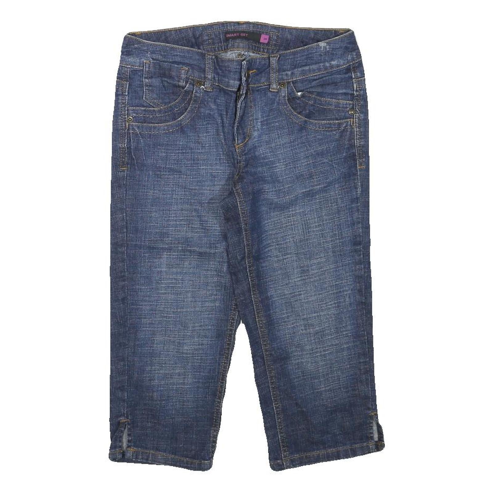 SMART SET Womens Blue Denim Casual Shorts M W28 Comfortable Cotton Blend