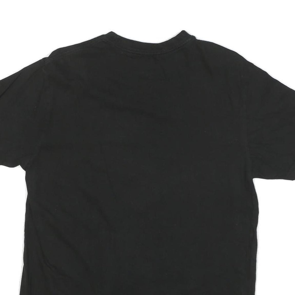 ADIDAS Mens Black T-Shirt M Short Sleeve Crew Neck Cotton Blend USA Flag Logo