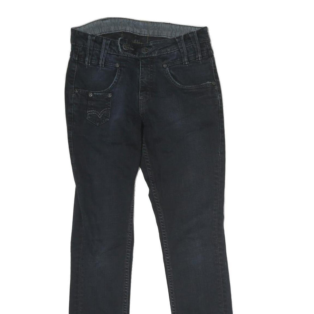 LEVI'S Mens Jeans Black Regular Skinny Denim Medium W28 L30 Fitted Style