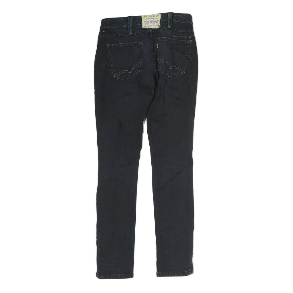 LEVI'S Mens Jeans Black Regular Skinny Denim Medium W28 L30 Fitted Style