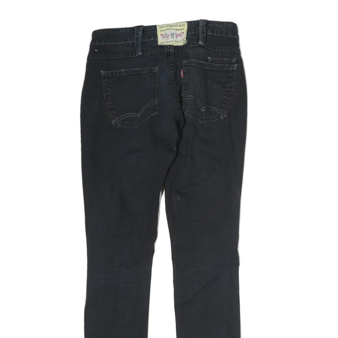 LEVI'S Mens Jeans Black Regular Skinny Denim Medium W28 L30 Fitted Style