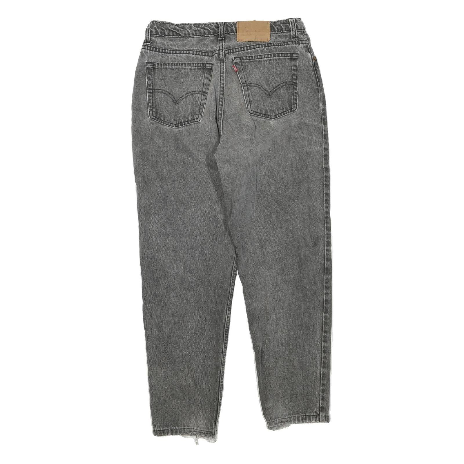 LEVI'S Womens Regular Fit Grey Denim Jeans Cotton Blend Zip W30 L27 Classic