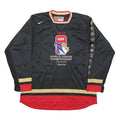 NIKE Mens Black World Junior Championship Ice Hockey Jersey XL Long Sleeve Crew