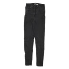 LEVI'S Womens Black Slim Skinny Denim Medium W23 L28 Stretch Cotton Blend Zip