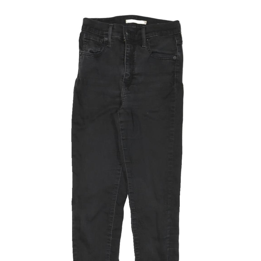 LEVI'S Womens Black Slim Skinny Denim Medium W23 L28 Stretch Cotton Blend Zip