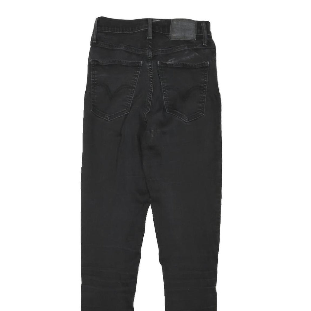 LEVI'S Womens Black Slim Skinny Denim Medium W23 L28 Stretch Cotton Blend Zip