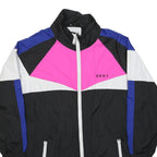 DKNY Mens Black & Pink Colourblock Zip Jacket XL Polyester Lightweight