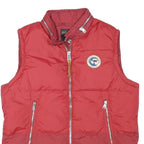 NAPAPIJRI Mens Red Polyester Blend Quilted Jacket L Zip Sleeveless Outdoor