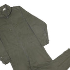 GUY LEROY S.A Mens Green Straight Cotton Blend Canvas Dungarees Regular M W36