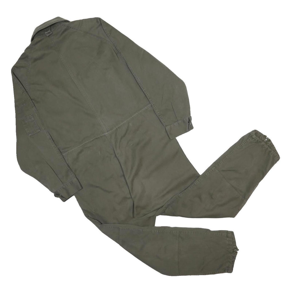 GUY LEROY S.A Mens Green Straight Cotton Blend Canvas Dungarees Regular M W36