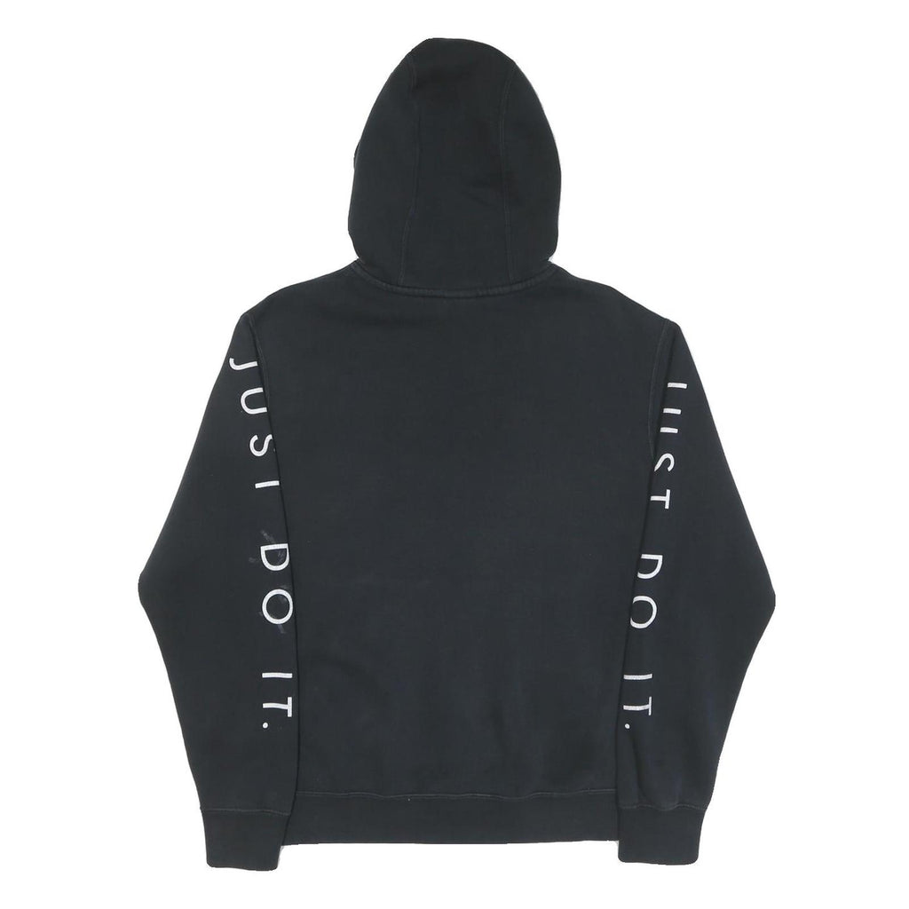 NIKE Mens Black Hoodie M Nike Air Jumper Just Do It Cotton Blend