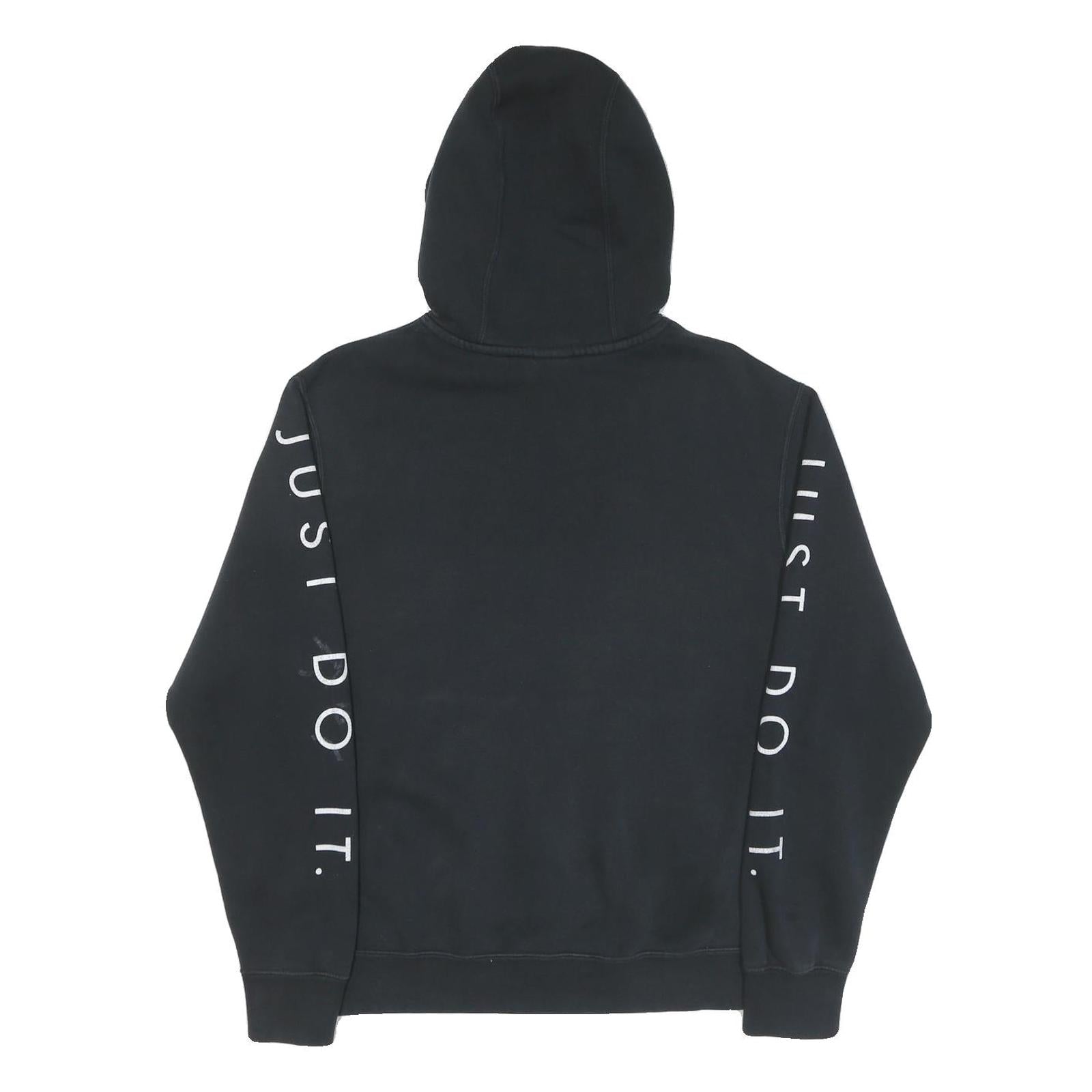 NIKE Mens Black Hoodie M Nike Air Jumper Just Do It Cotton Blend
