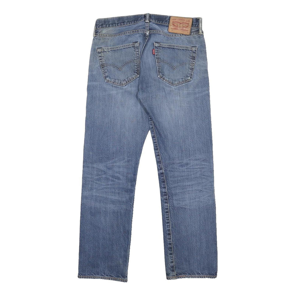 LEVI'S 501 Mens Jeans Blue Regular Straight Denim Medium W32 L30 Classic Button