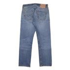 LEVI'S 501 Mens Jeans Blue Regular Straight Denim Medium W32 L30 Classic Button