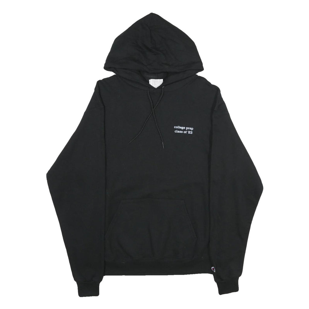 CHAMPION Mens Black College Prep Printed Pullover Hoodie L Casual Cotton Blend