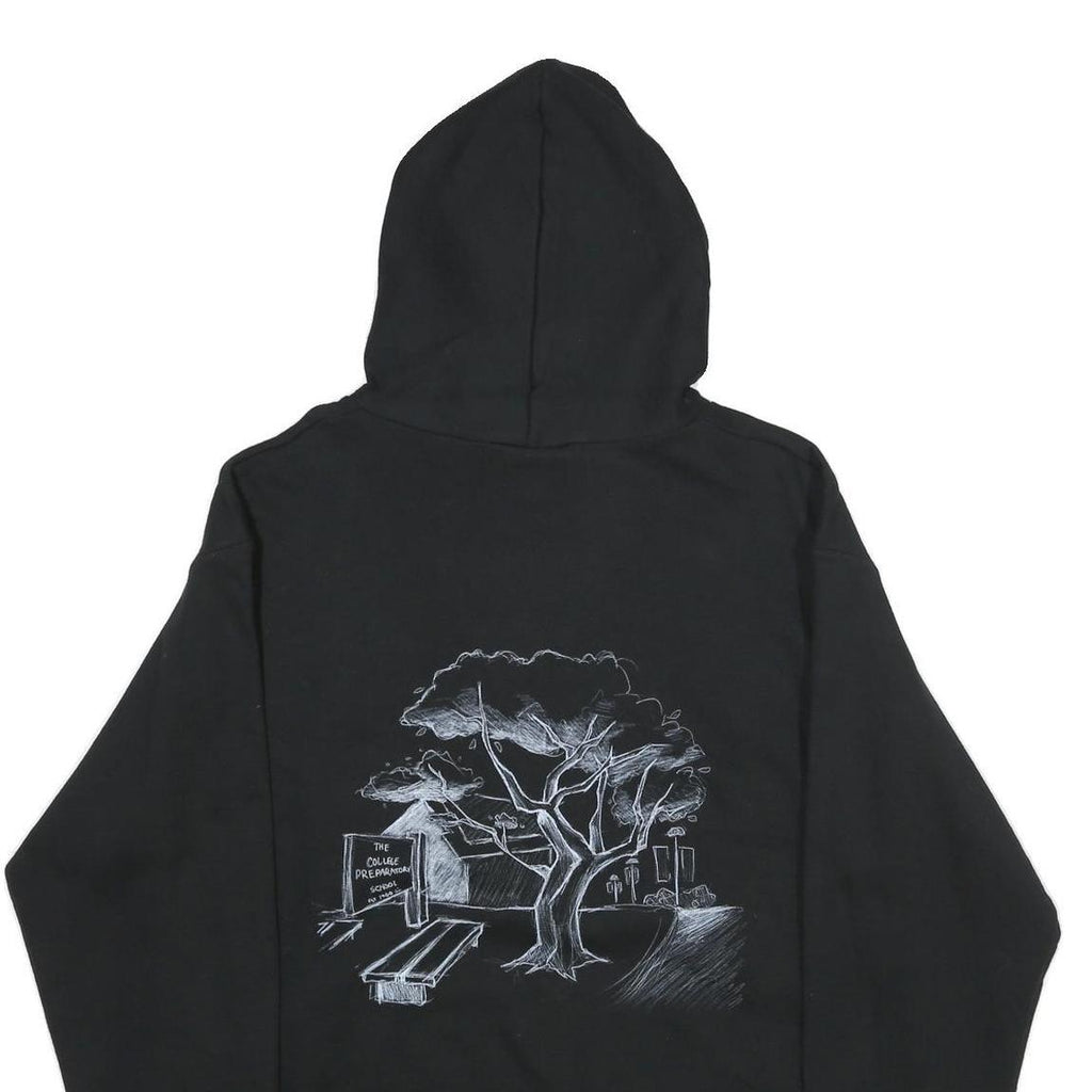 CHAMPION Mens Black College Prep Printed Pullover Hoodie L Casual Cotton Blend