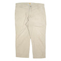 CARHARTT Mens Beige Cotton Blend Relaxed Fit Straight Trousers W40 L26 Workwear