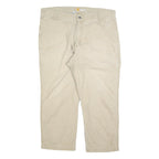 CARHARTT Mens Beige Cotton Blend Relaxed Fit Straight Trousers W40 L26 Workwear
