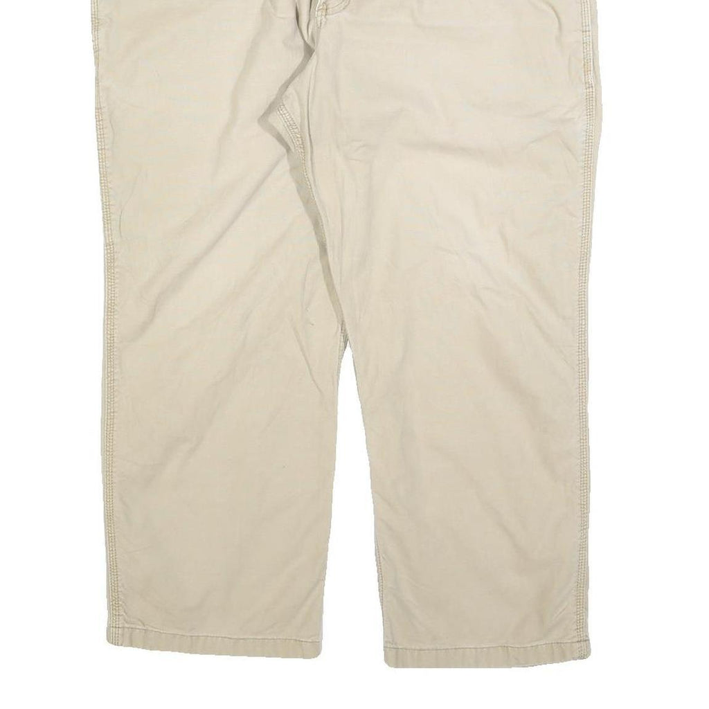 CARHARTT Mens Beige Cotton Blend Relaxed Fit Straight Trousers W40 L26 Workwear