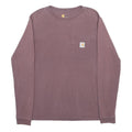 CARHARTT Womens Brown Long Sleeve Crew Neck T-Shirt XS Cotton Blend Pocket