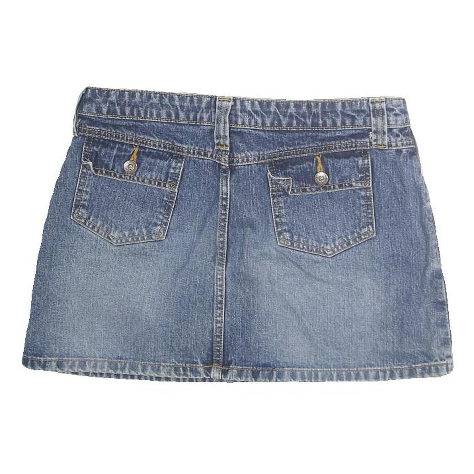 LEI Womens Blue Denim Mini Cotton Skirt Size M Pockets Casual Summer