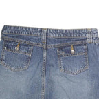LEI Womens Blue Denim Mini Cotton Skirt Size M Pockets Casual Summer