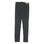 LEVI'S 710 Womens Jeans Black Regular Skinny Denim W28 L30 Distressed Style