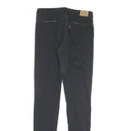 LEVI'S 710 Womens Jeans Black Regular Skinny Denim W28 L30 Distressed Style