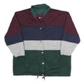 CURRENT SEEN Womens Burgundy Navy Grey Green Colour Block Reversible Jacket One