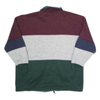 CURRENT SEEN Womens Burgundy Navy Grey Green Colour Block Reversible Jacket One