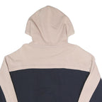 CHAMPION Womens Beige & Navy Hoodie S Cotton Blend Casual Drawstring Hood