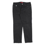 GUESS Mens Black Regular Fit Straight Denim Jeans W34 L28 Casual Zip Closure