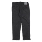 GUESS Mens Black Regular Fit Straight Denim Jeans W34 L28 Casual Zip Closure