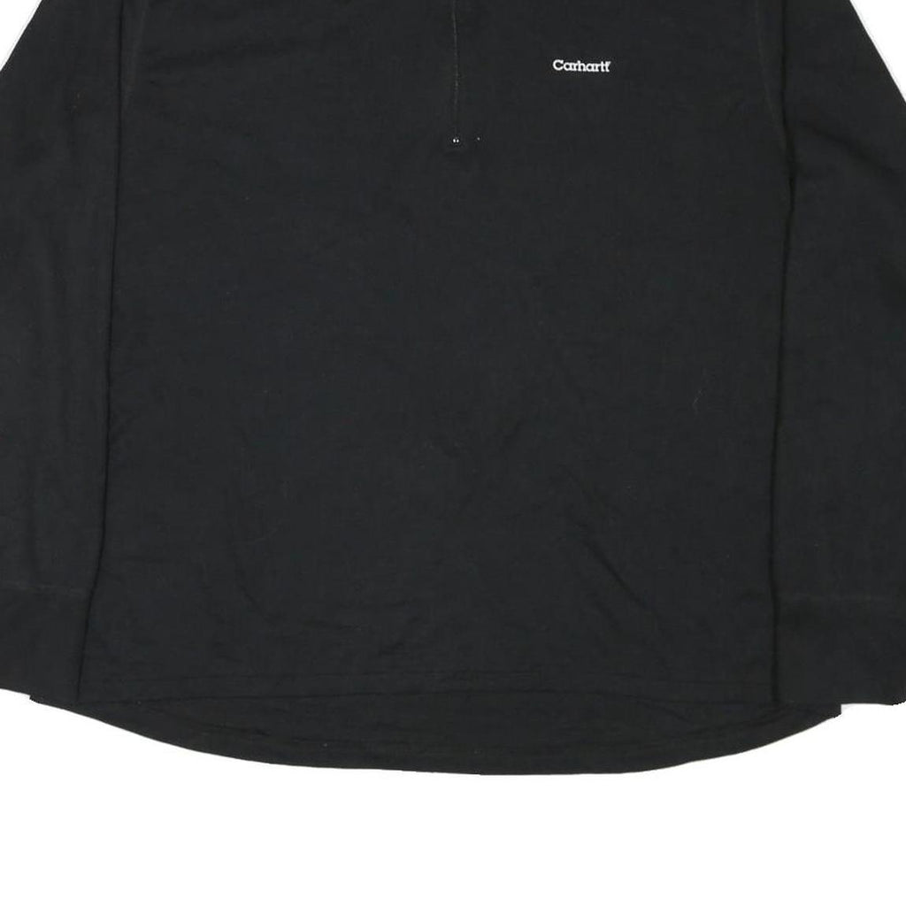 CARHARTT Womens Black 1/4 Zip 2XL Sweatshirt Lightweight Pullover Casual