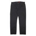 DICKIES Mens Cotton Blend Black Regular Fit Trousers W38 L33 Workwear Zip