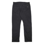 DICKIES Mens Cotton Blend Black Regular Fit Trousers W38 L33 Workwear Zip